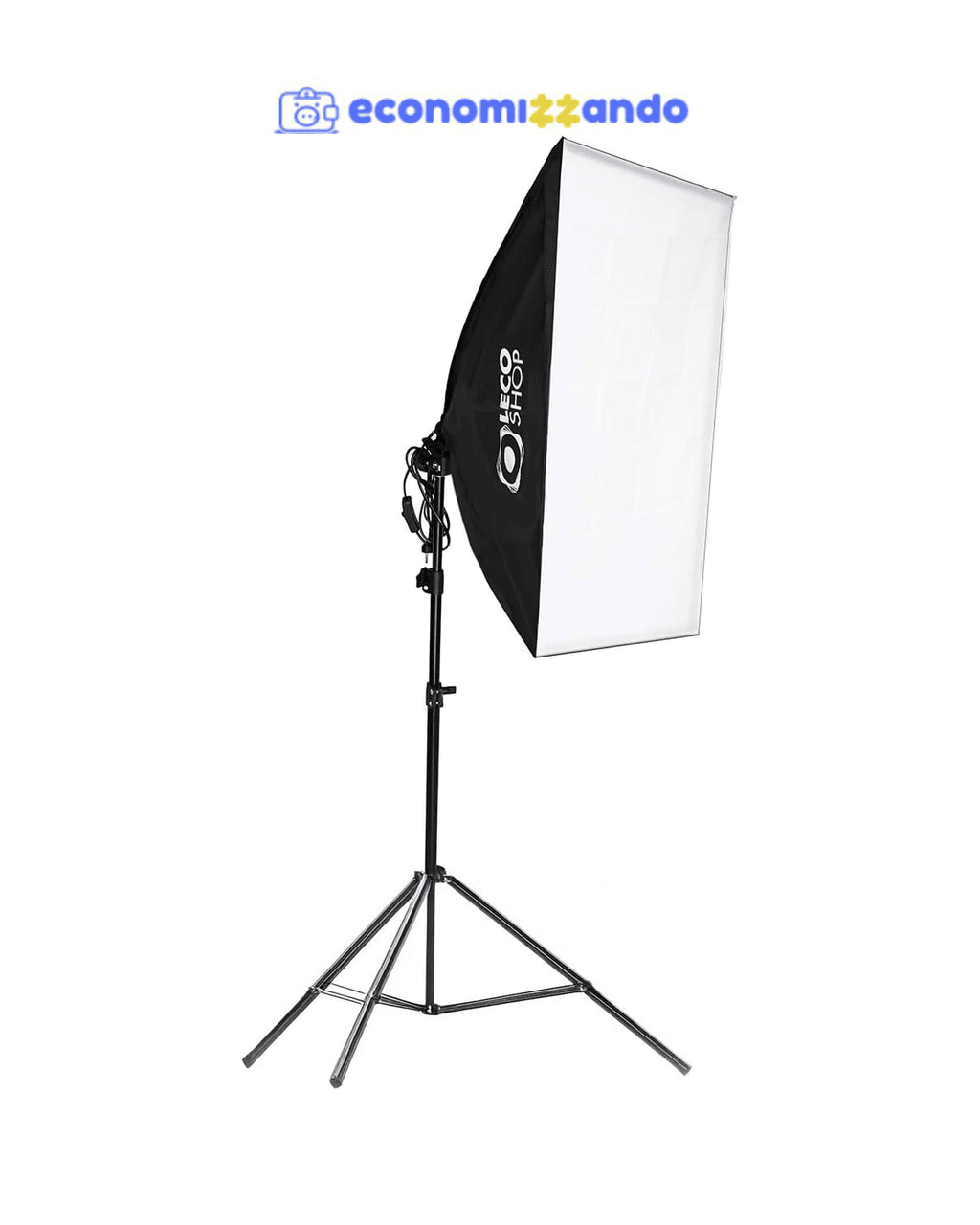 Kit Softbox Fotográfico 50x70cm com Tripé Ajustável 2m