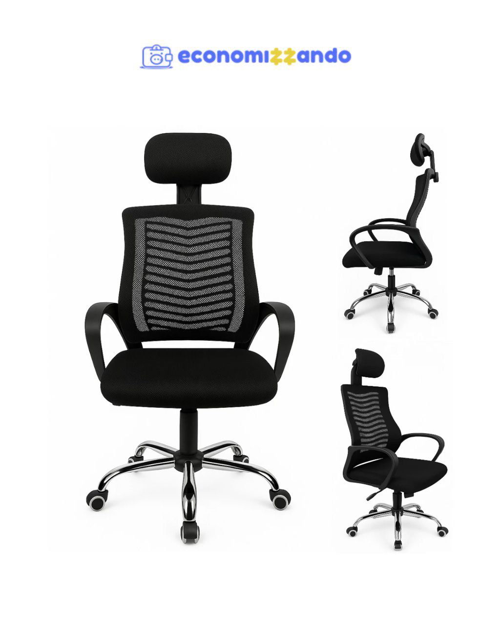 IndicadoCadeira de Escritório Presidente Apoio Encosto de Cabeça Ergonômica Executiva
