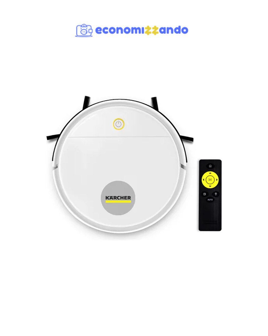 Kärcher Robô Aspirador de Pó RCV 1 controle remoto 3 modos de limpeza sensor anti-queda e de colisão – Bivolt