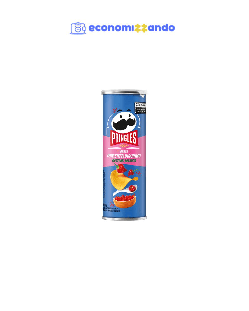Salgadinho Gostinho Brazuca Pringles Pimenta Biquinho 100g
