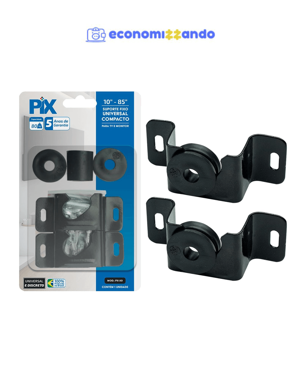 SUPORTE TV FIXO UNIVERSAL 10" A 85" - COMPACTO