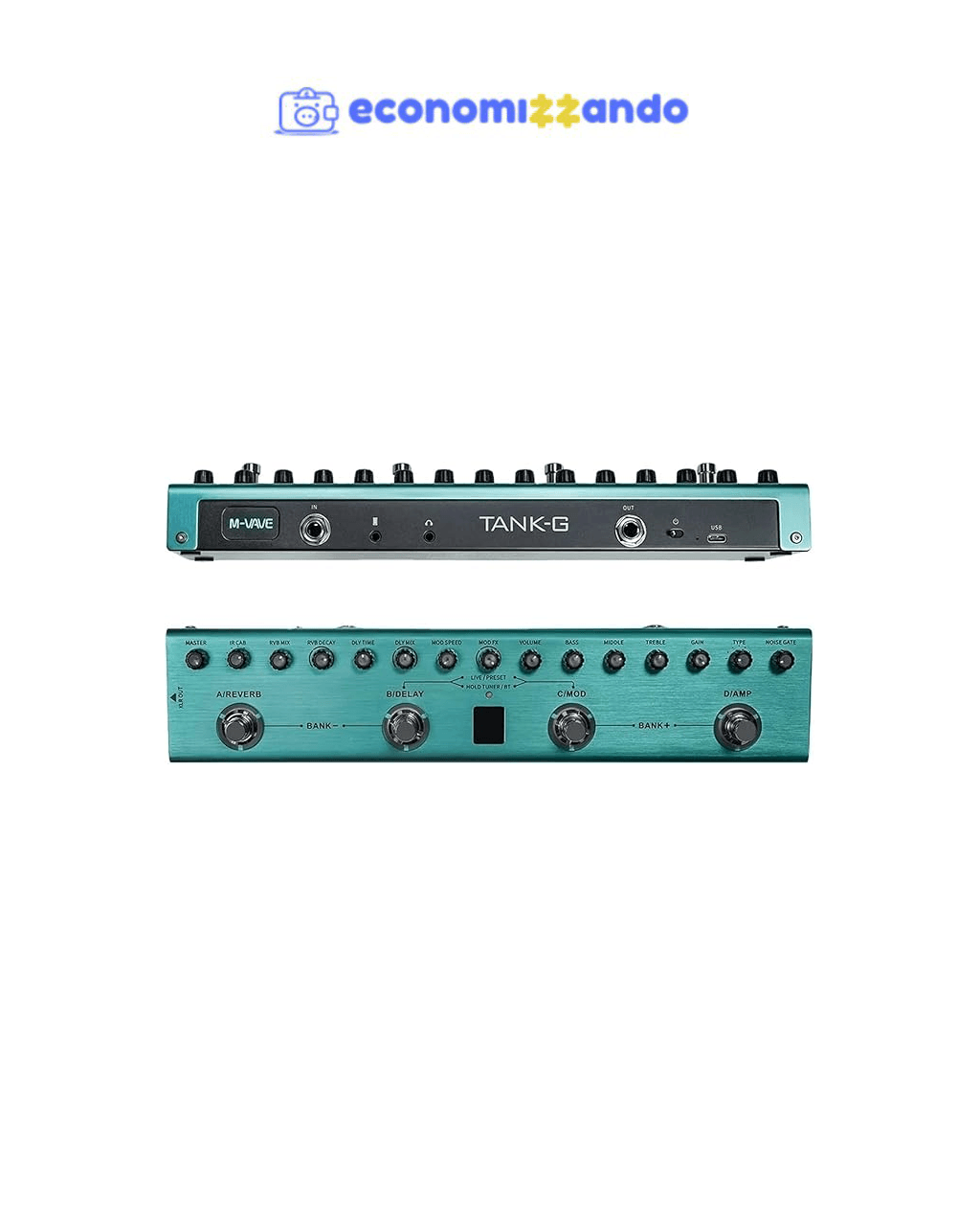 Pedal de Guitarra Multi-Efeitos Guitarra M-VA-VE Tank-G