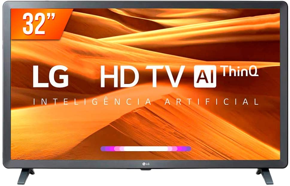 Smart TV LED 32" HD LG 32LM621CBSB.A, 3 HDMI, 2 USB, Bluetooth, Wi-Fi, Active HDR, ThinQ AI
