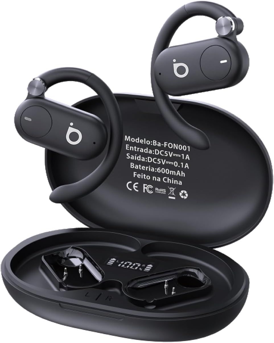 Fones de Ouvido Sem Fio, Basike D91, (Preto)
