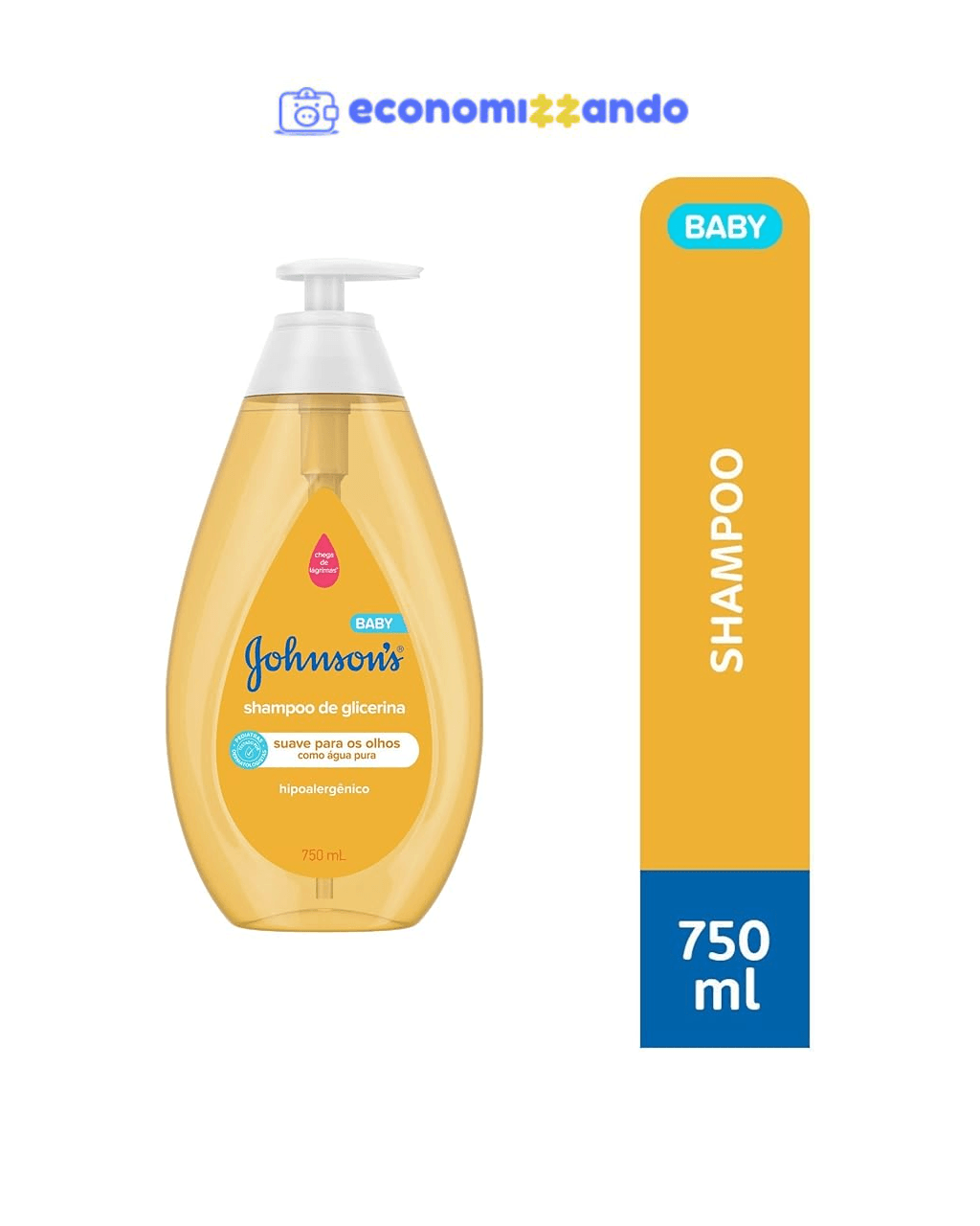 Johnson's Baby Shampoo Glicerina Para Bebê, 750ml