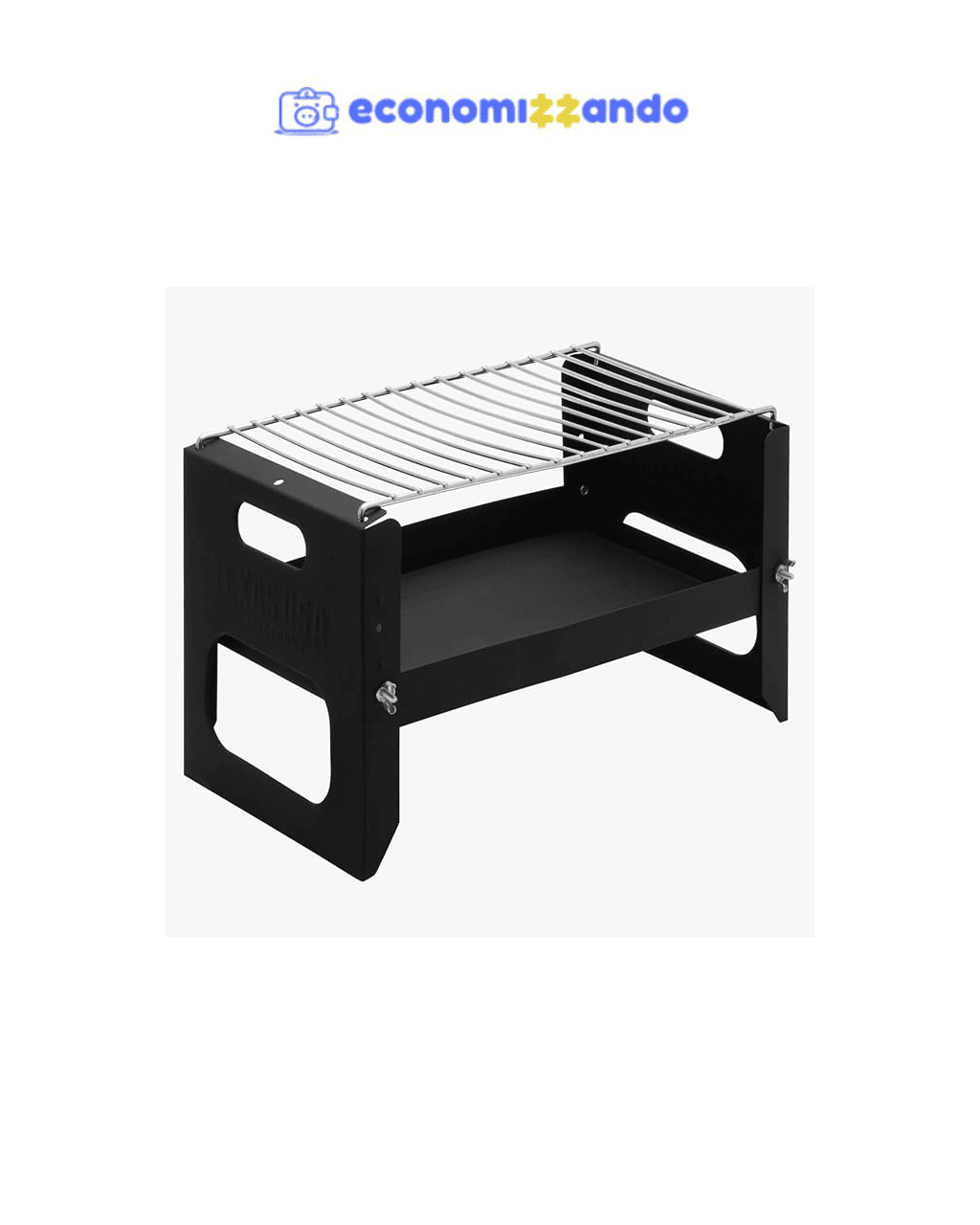 Churrasqueira Portátil Bancada Camping USA Texas Compact Grill + Grelha Removível
