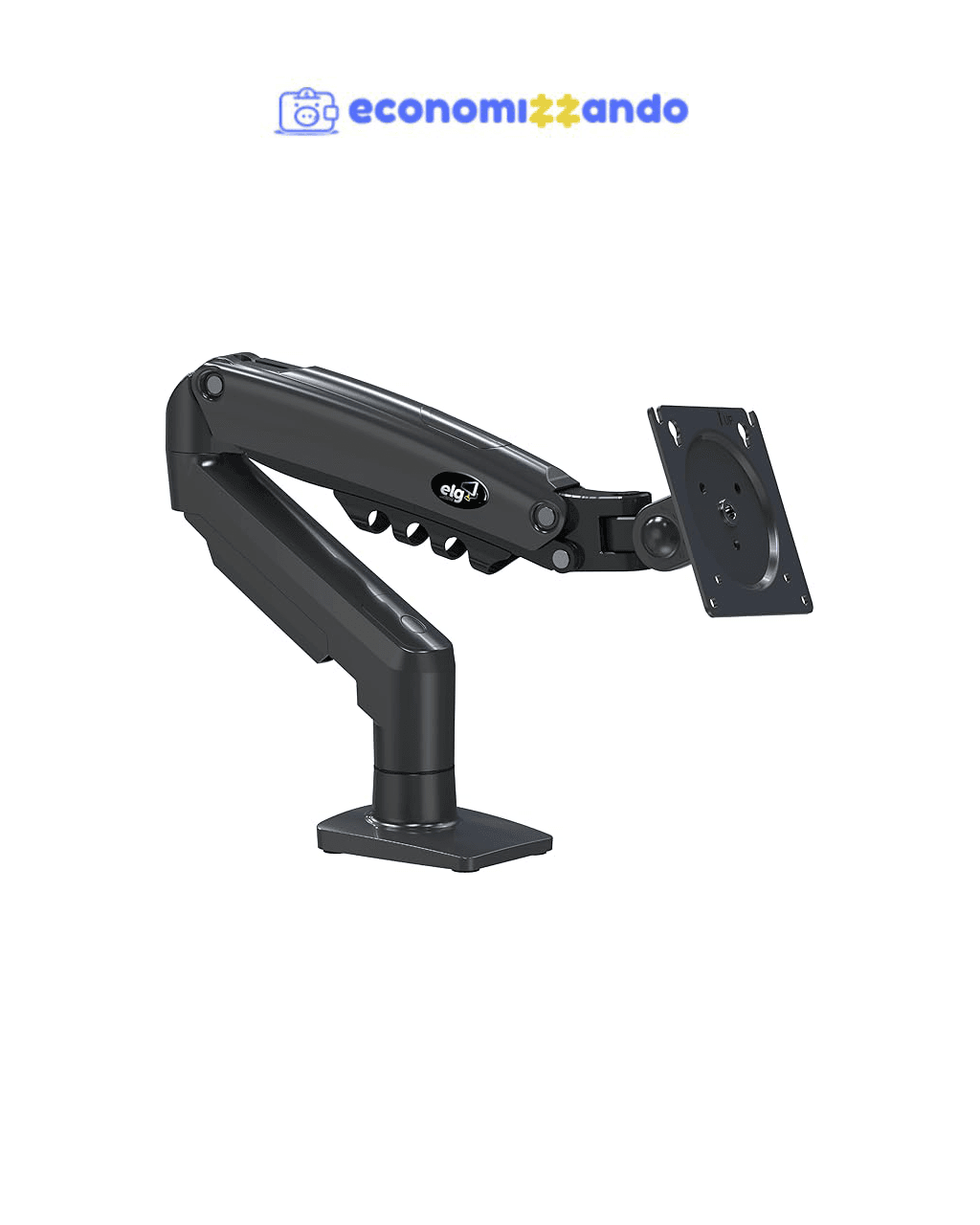 Suporte Articulado de Mesa, Pistão a Gás, Design Compacto e Retrátil F80N, ELG