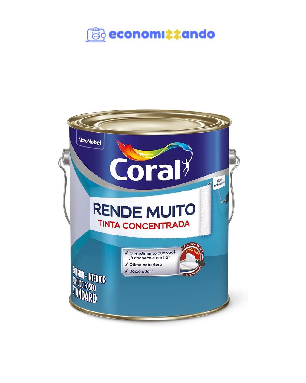 Tinta Acrílica Fosco Rende e Muito Standard 3,6l Branco