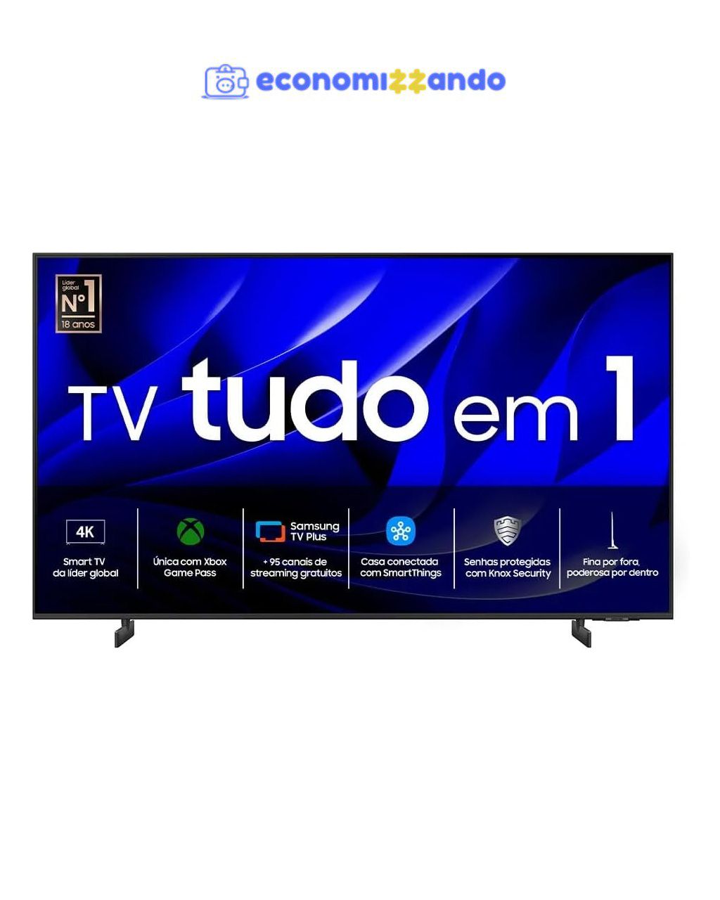 Samsung Smart TV 55" Crystal UHD 4K 55DU8000 - Painel Dynamic Crystal Color, Gaming Hub