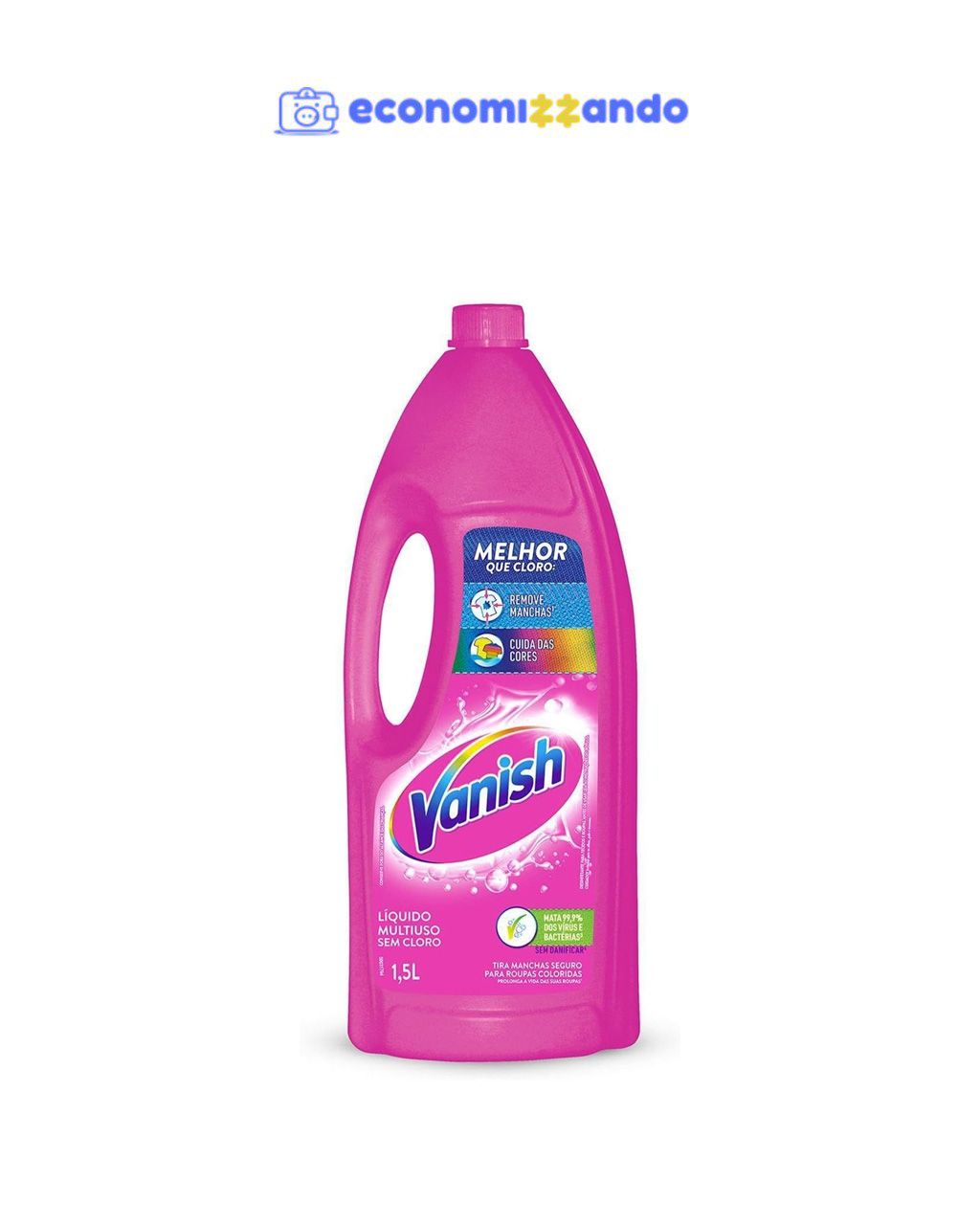 Vanish Tira Manchas Líquido Multiuso 1 5L Para Roupas Coloridas