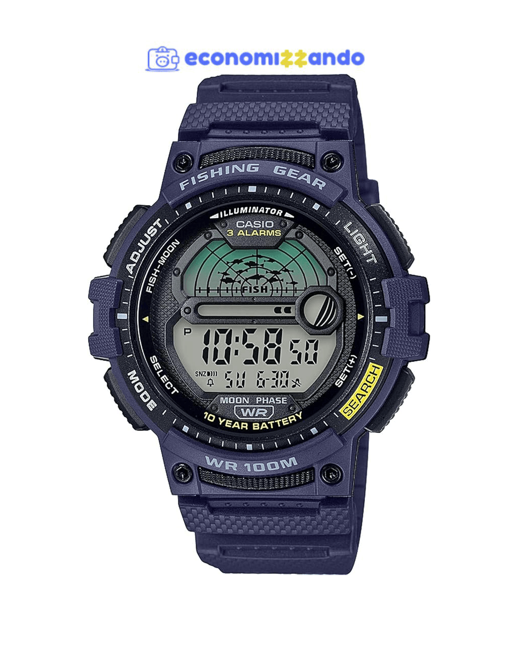 Relógio de quartzo Casio com temporizador