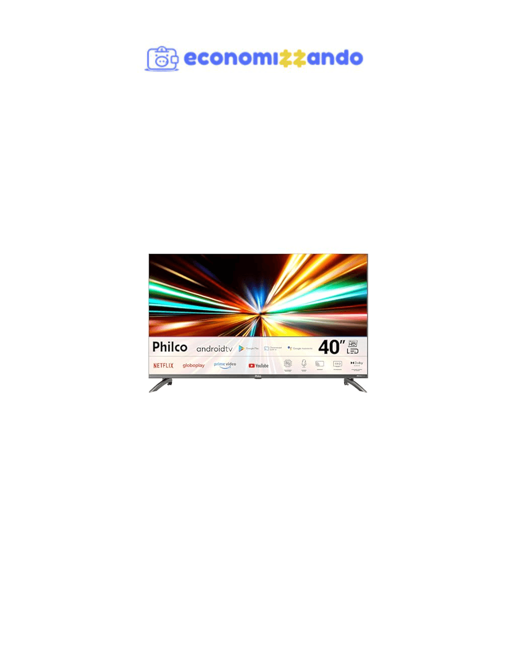 Smart Tv 40 Philco Led Android TV - Ptv40m9gacgb