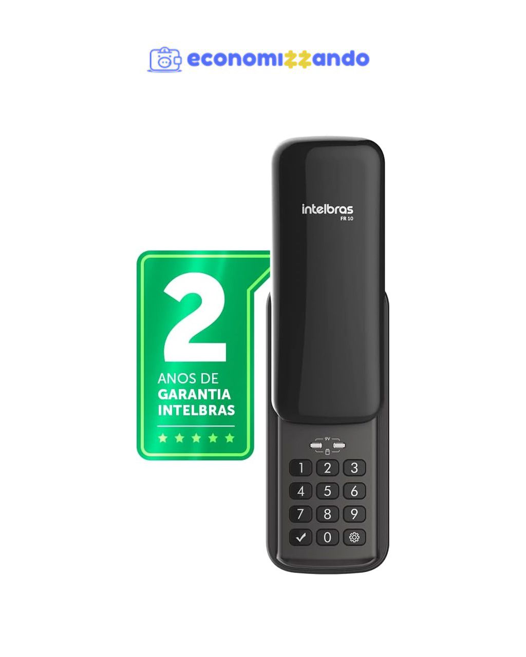 Fechadura Digital Para Uso Interno e Externo FR 10 Preto Intelbras