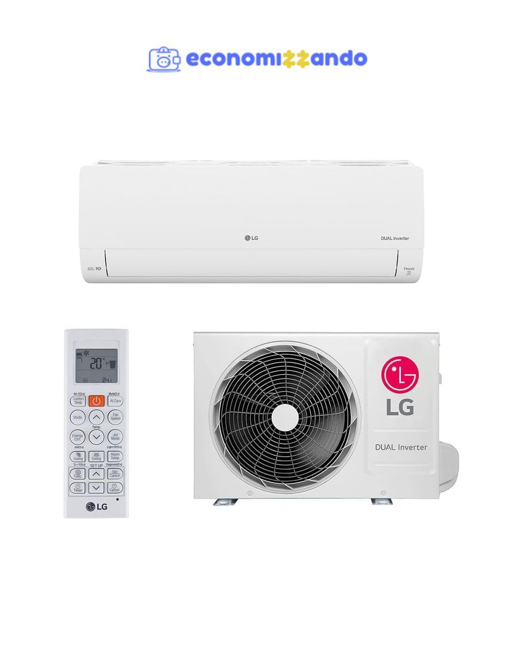 Ar Condicionado Hi Wall LG Dual Inverter Voice 9.000 Btus Frio 220v R-32