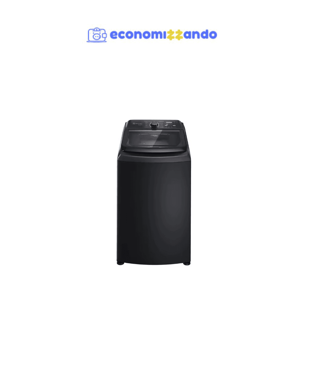 Lavadora de Roupas Electrolux 14,5kg Cesto Inox 11 Programas de Lavagem Preta Efficient LEP15