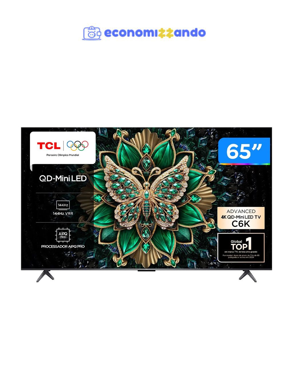 Smart TV 65" TCL 4K UHD MiniLED 65C6K 120Hz 