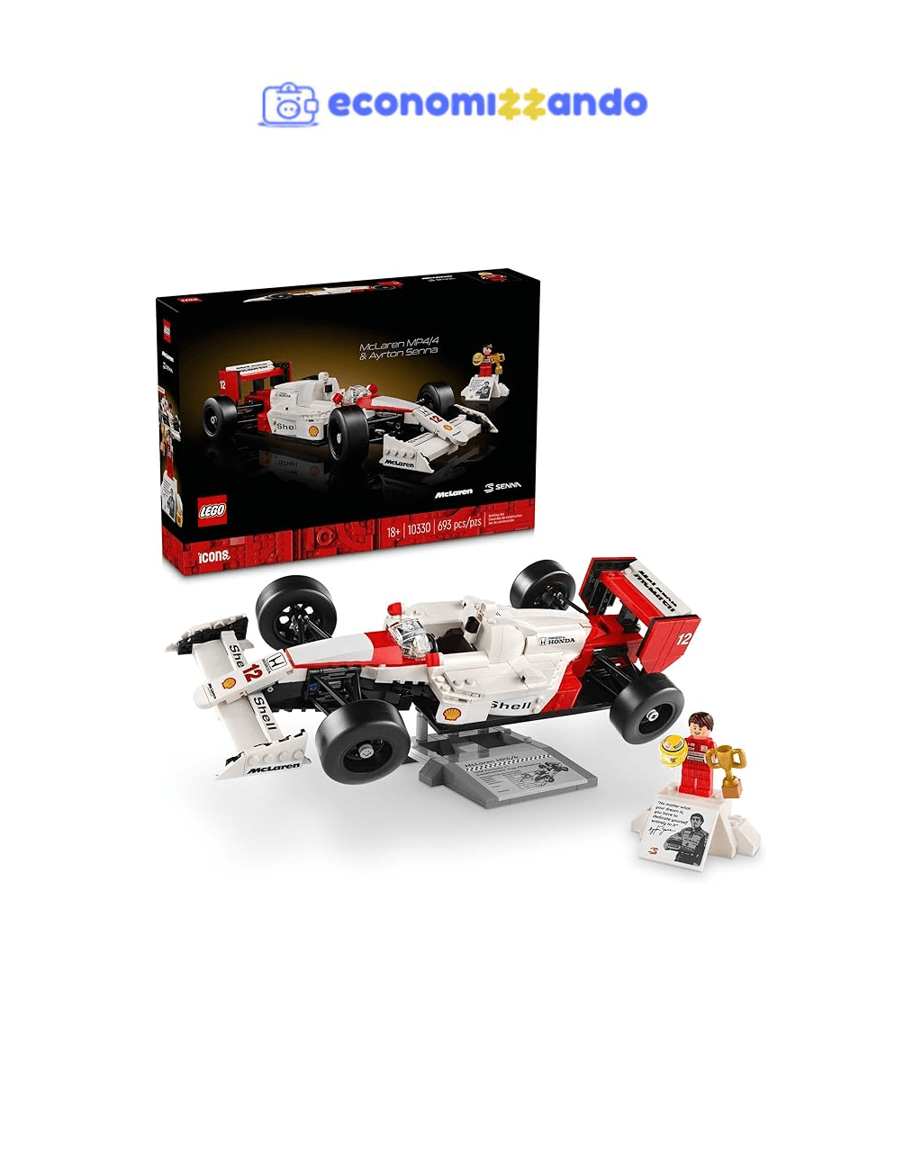 LEGO Set Icons 10330 McLaren MP4/4 e Ayrton Senna 693 peças