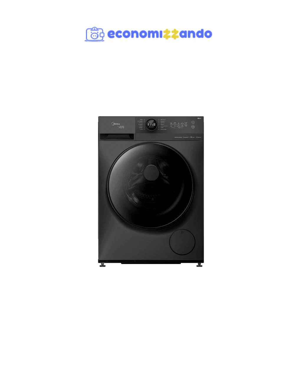 Lava e Seca 10,5kg Midea HealthGuard Titanium Conectada