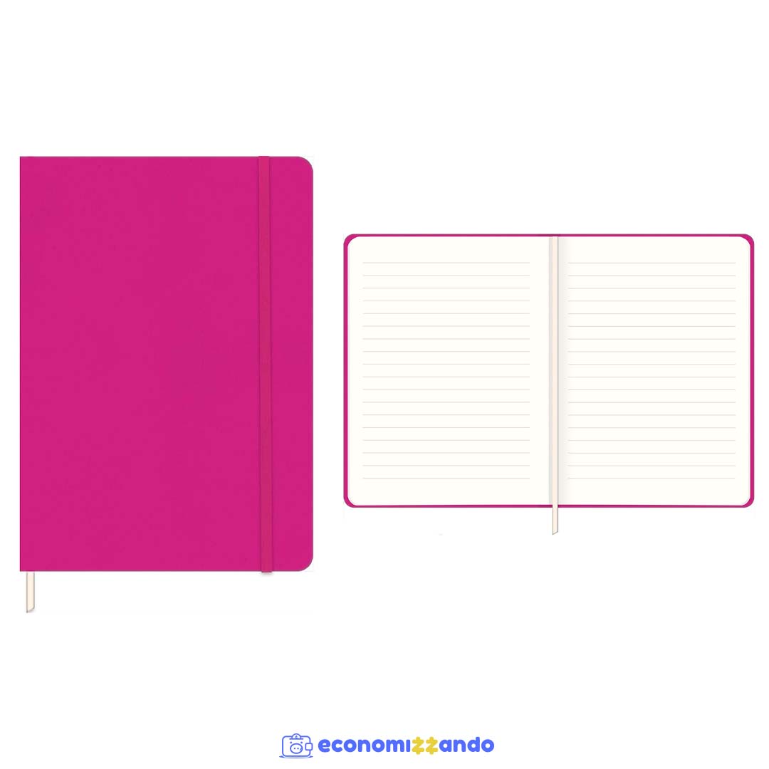 Caderno Executivo Costurado Capa Dura Fitto M Cambridge Pink 90 Gramas 80 Folhas - Tilibra, Modelo: 339962