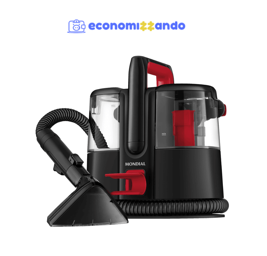 Extratora e Higienizadora Portátil Deep Cleaner I, Mondial, Preto/Vermelho, 1650W, 110V - EXP-01-R