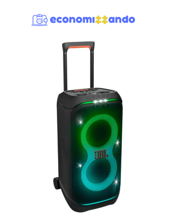 Caixa de Som, JBL, PartyBox Stage 320, Bluetooth, Portátil, Show de Luzes, À Prova de Respingos - 240W RMS