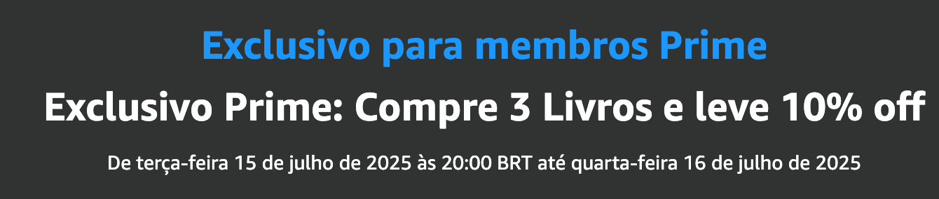 Compre 3 Livros e leve 10% off
