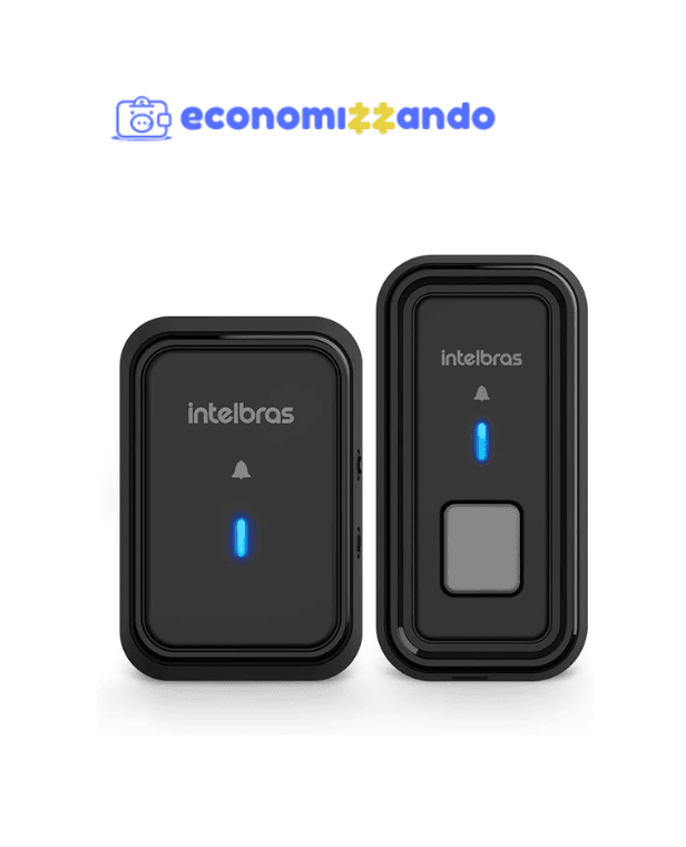 Campainha Sem Fio Com Bateria CIB 101 Preto Intelbras