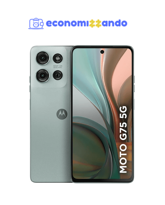 Smartphone Motorola Moto g75 5G - 256GB 16GB (8GB RAM 8GB Ram Boost) e 50MP Sony Lytia 600 Camera Moto AI Ultrarresistencia militar - Cinza Vegan Leather