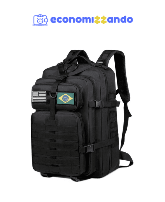 Xiaobang Mochila Tática Impermeável Militar Reforçada Grande 50litros Cor Preto Desenho Do Tecido Liso
