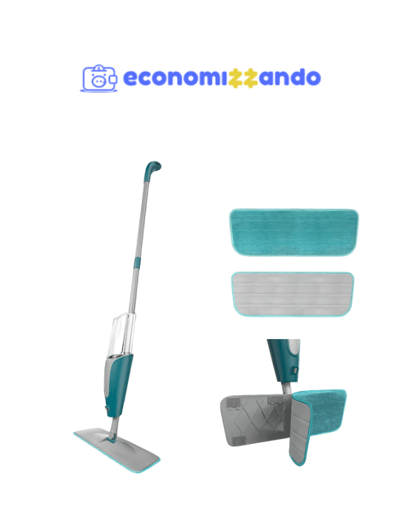 Mop Spray Giratório Limpeza Flash Mágico Rodo Esfregão Flat