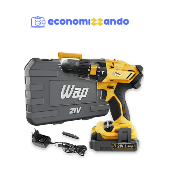 Parafusadeira e Furadeira de Impacto 3/8" WAP K21 ID02 2000 mAh