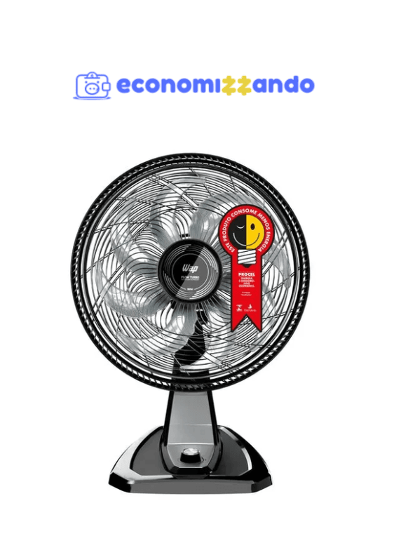 Ventilador de Mesa e Parede WAP FLOW TURBO 180W 8 Pás 50cm 110V