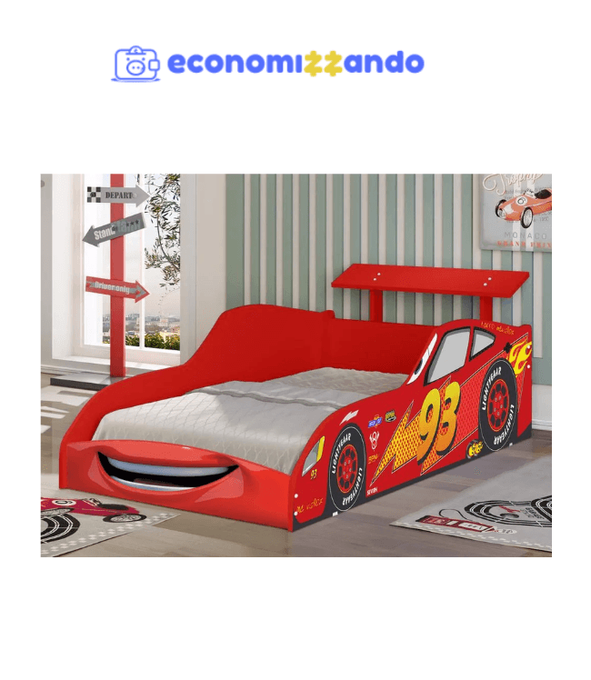 Cama De Solteiro Carro Mcqueen Vermelho