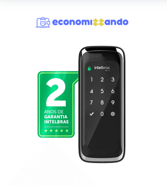 Fechadura Digital de Sobrepor Touch Screen FR 101 Preta Intelbras