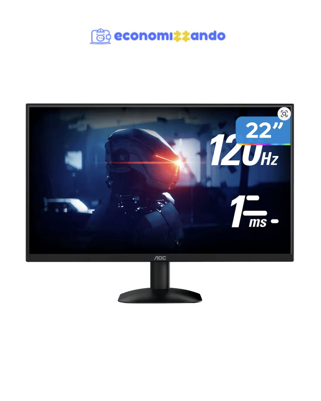 Monitor Gamer AOC 21,5" Full HD 120Hz 1ms - 22B35HM23