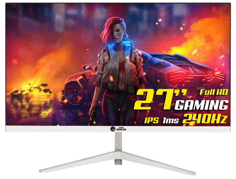 Monitor Gamer Ninja Tenseigan, 27 Pol, Full HD, IPS, 1ms, 240Hz, HDR, FreeSync, HDMI/DP, White, MGN-007-27W