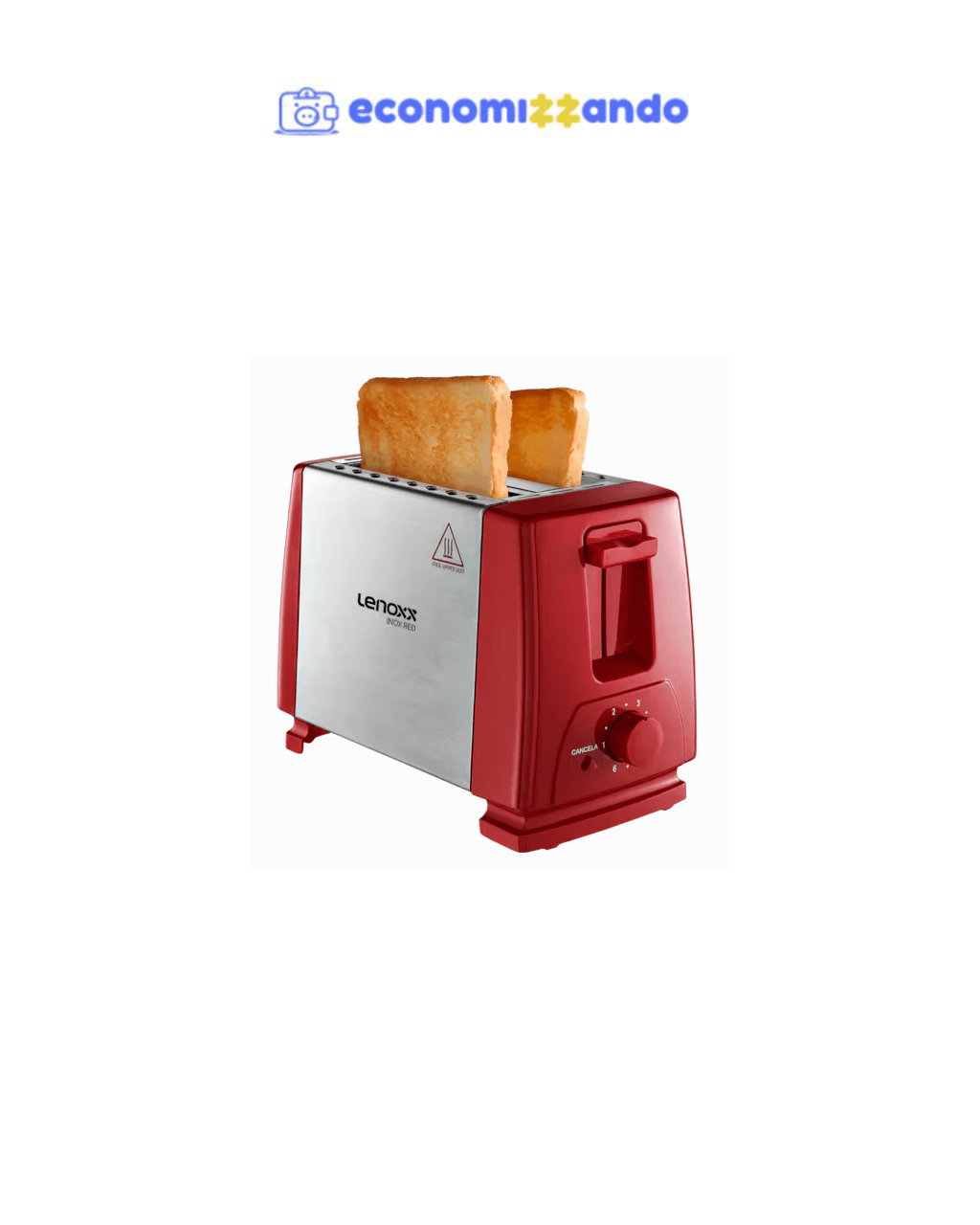 Torradeira Inox Red PTR203 - Lenoxx