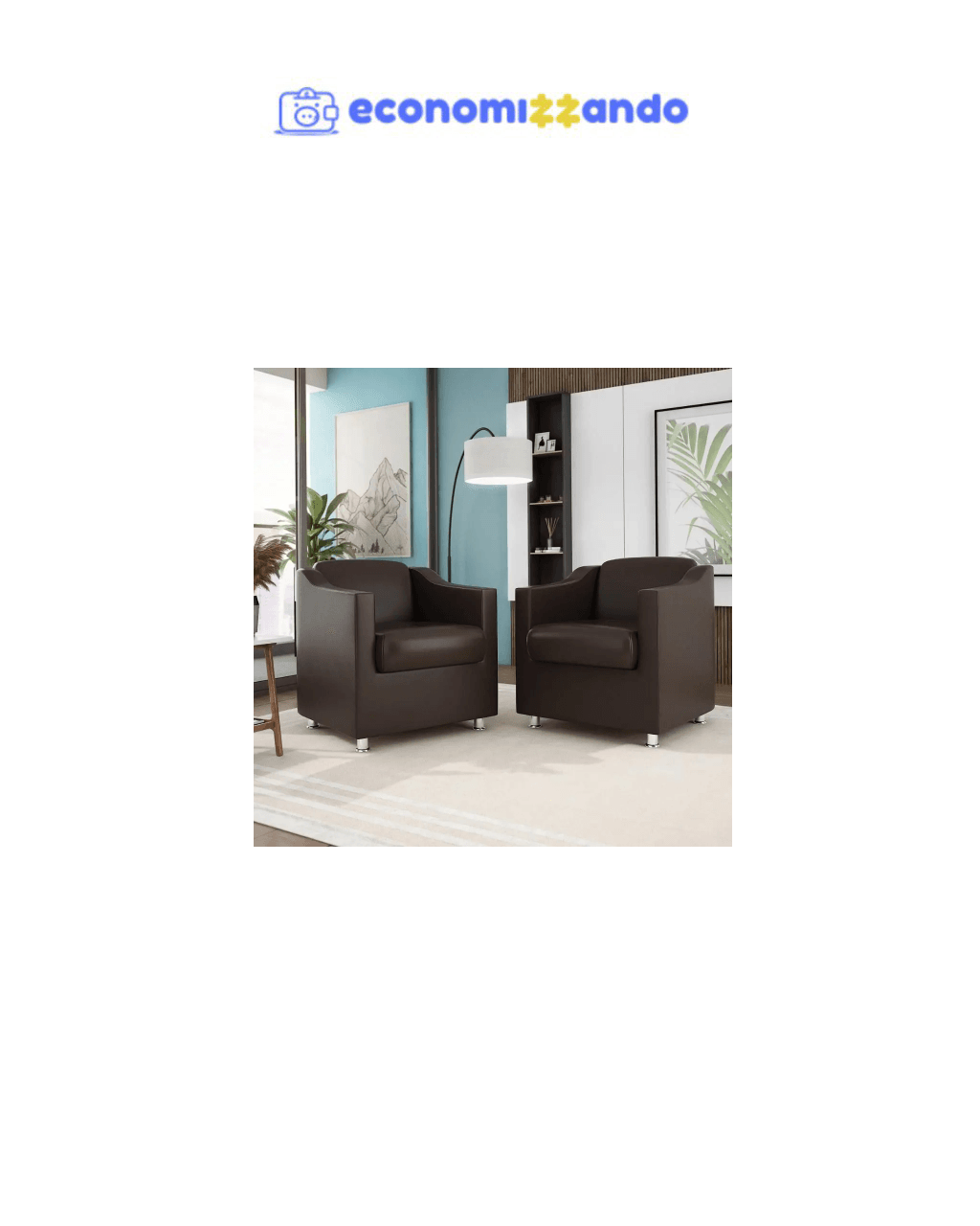 Kit 2 Poltronas Decorativas Consultorio Recepção Sala - B BALAQUI DECOR