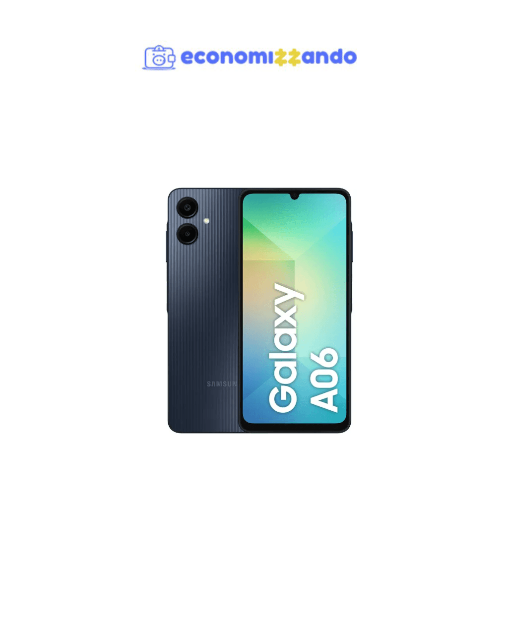 Smartphone Samsung Galaxy A06 128GB 4GB RAM Azul Escuro 6,7" Câm. Dupla + Selfie 8MP