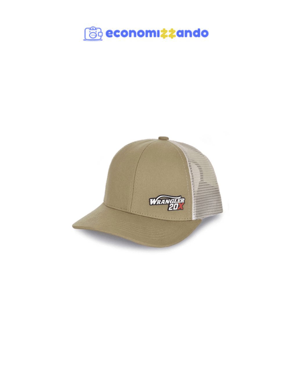 Boné Wrangler Logo 20x Bege Com Tela 