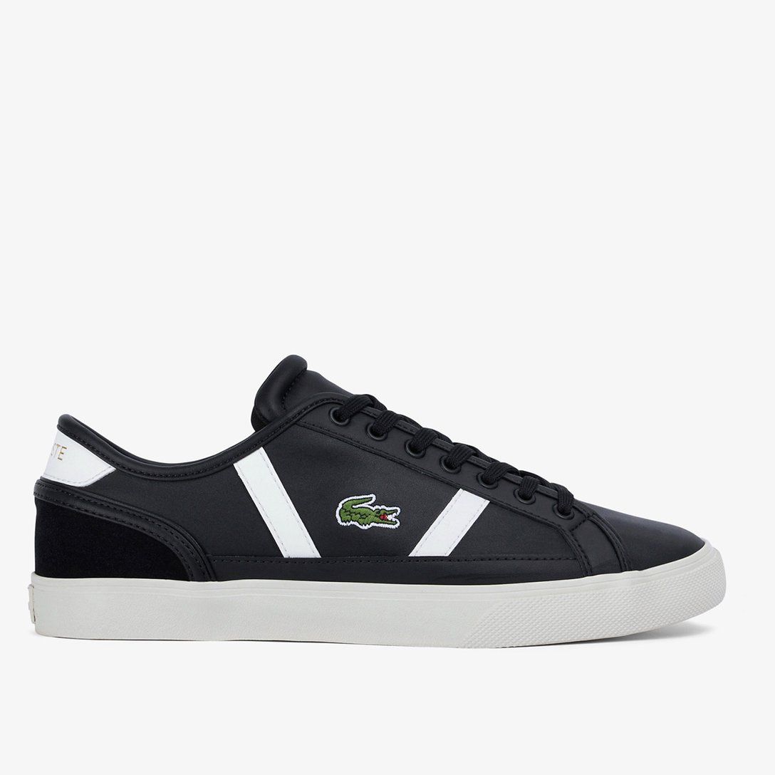 Tênis Couro Lacoste Sideline - Preto+Branco (Tam : 38 ao 44)