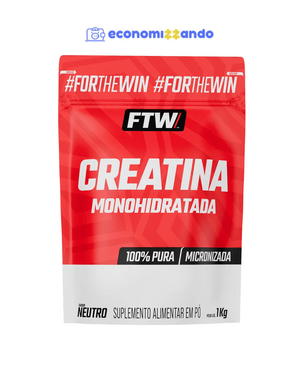 Creatina Monohidratada 100% Pura Refil 1kg - FTW
