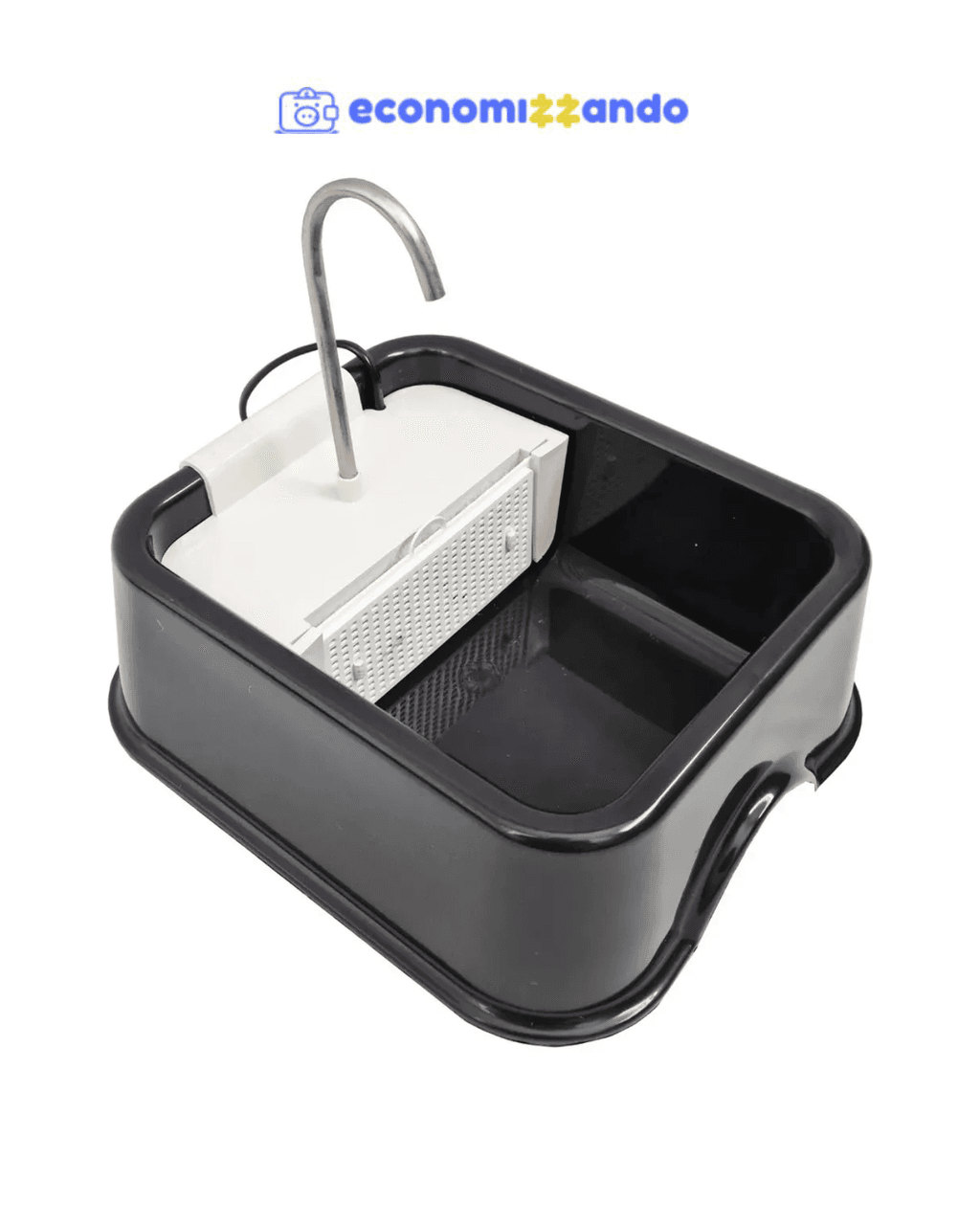 Fonte Bebedouro Água Filtro Carvão Ativo Quadrado Para Pets