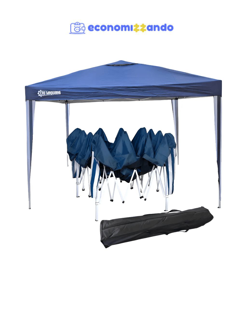 Tenda Cabana Gazebo Praia Pesca Camping Alumínio Dobrável Bolsa Transporte Praia 3x3x2,5m