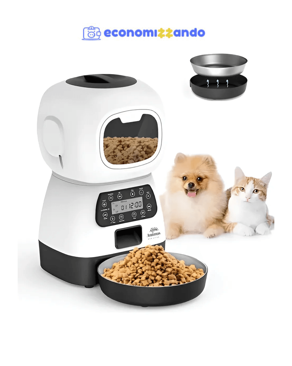 Alimentador Comedouro Automático Cães Gatos Pet Programável