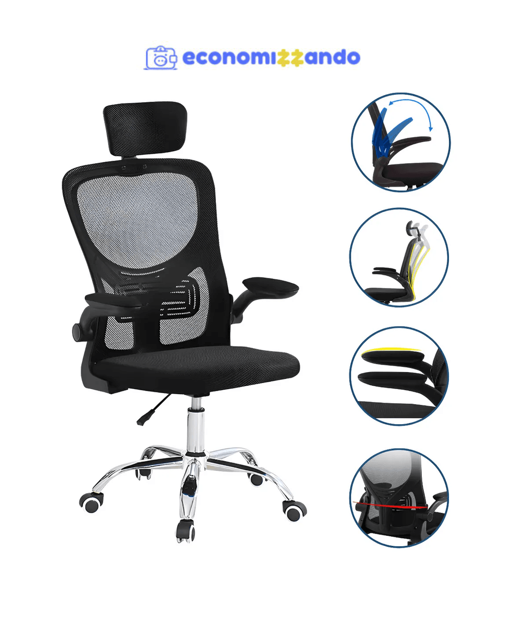 Cadeira De Escritório Até 150kg Executiva Presidente Office