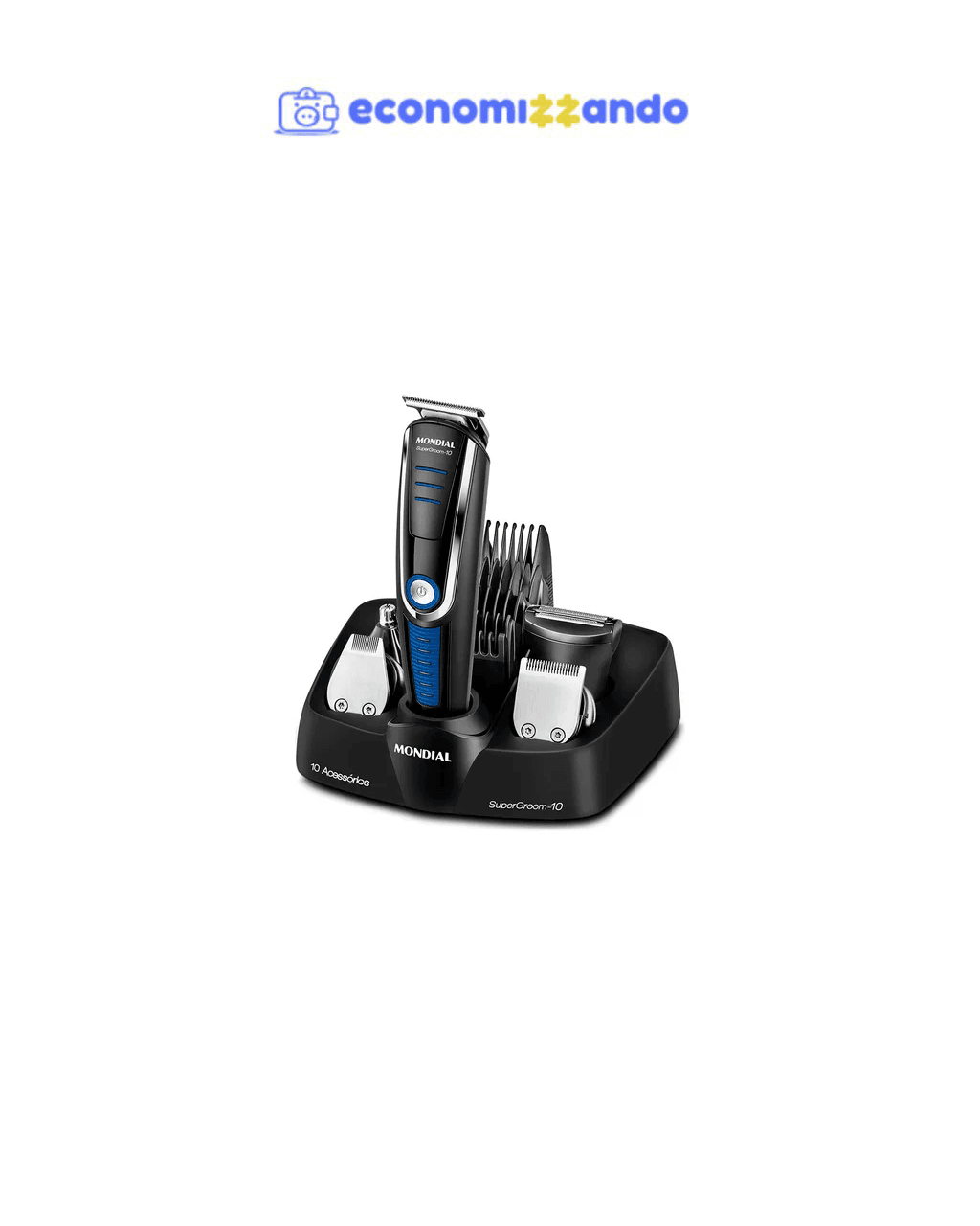 Aparador De Pelos Super Groom 10 Mondial 6W Bivolt BG-03