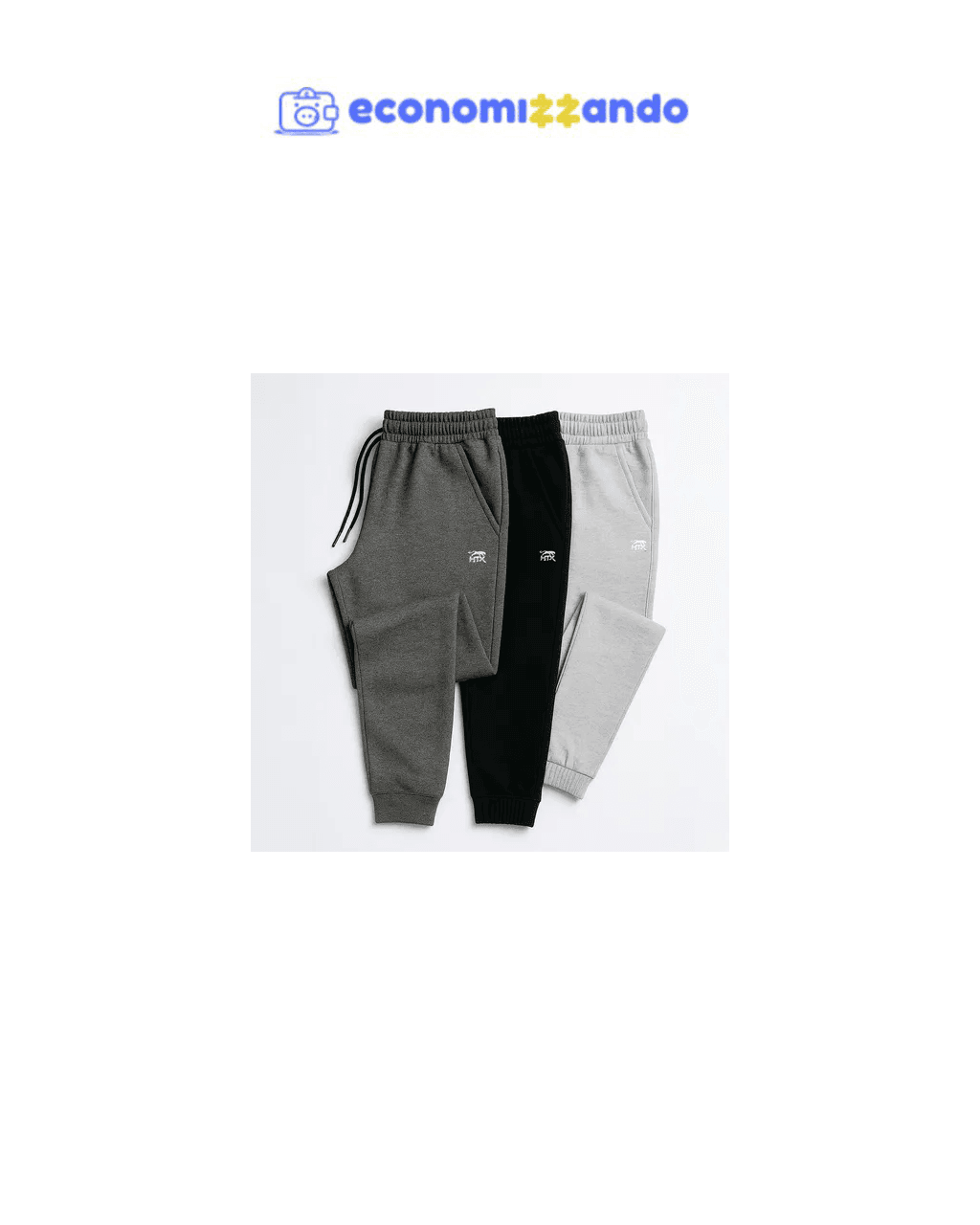 Kit 3 Calças Moletom Masculina Slim Jogger