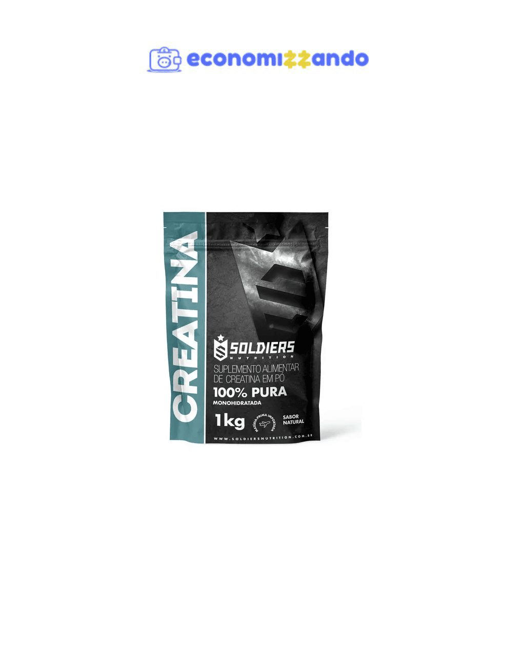 Creatina Monohidratada 1Kg 100% Pura Soldiers Nutrition