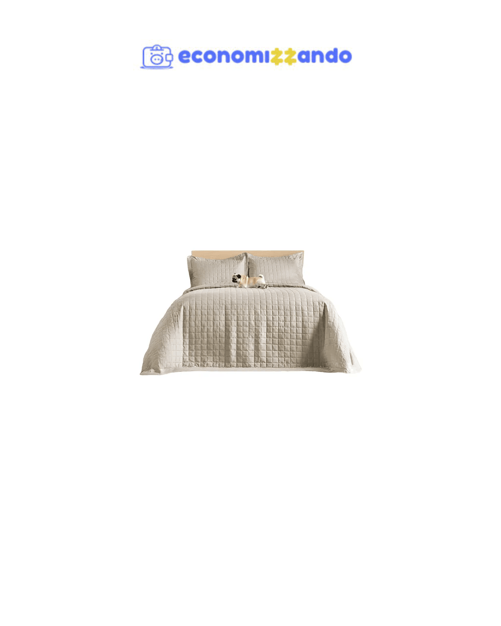 Cobre Leito Colcha King Home 400 Fios 03 Peças Pastilhado